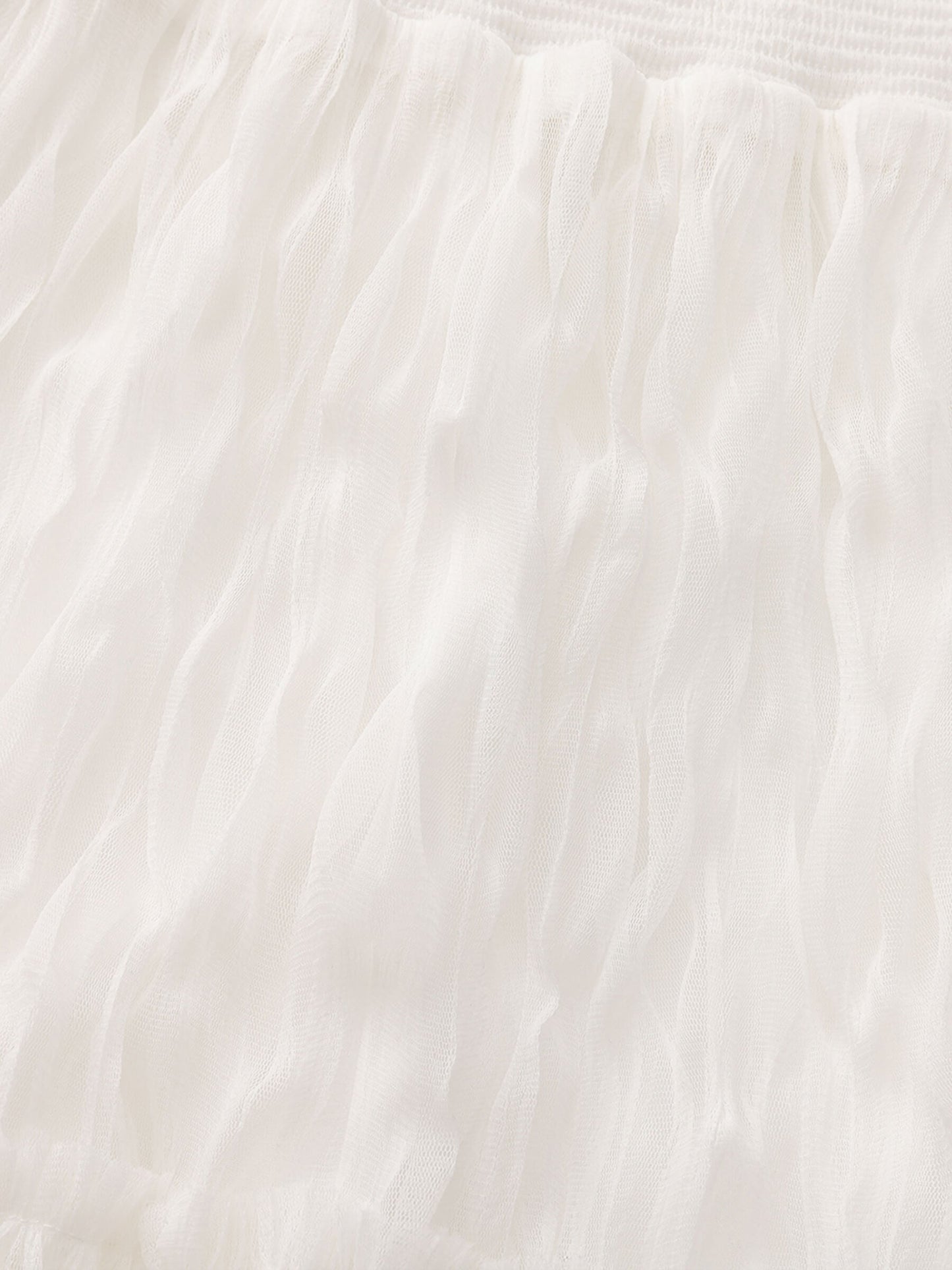 White Wavy Draped Midi Skirt