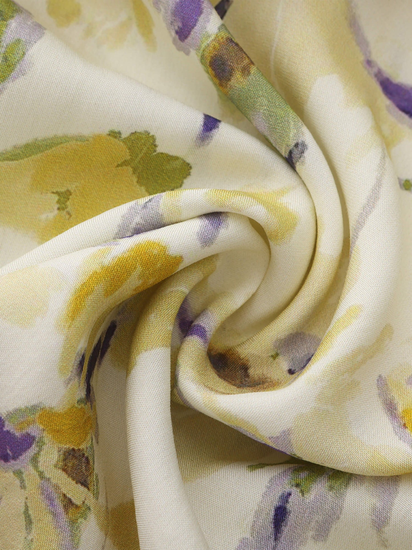 Yellow Floral Print Ruffle Cami Top