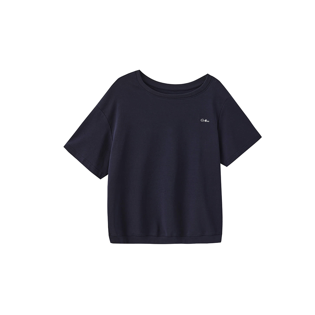 C by CUBIC Embroidered Off-Shoulder T-Shirt