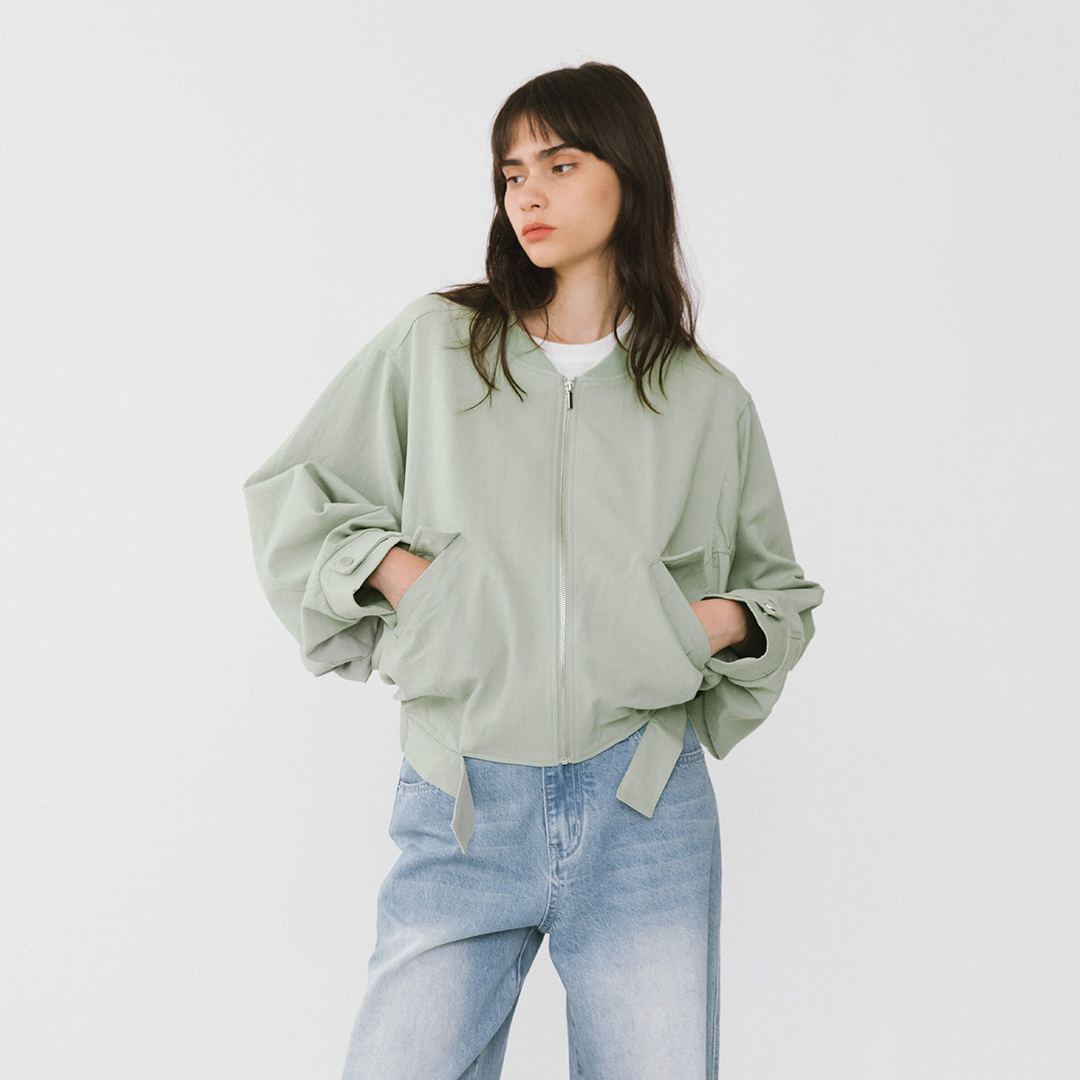 Mint Bomber Jacket
