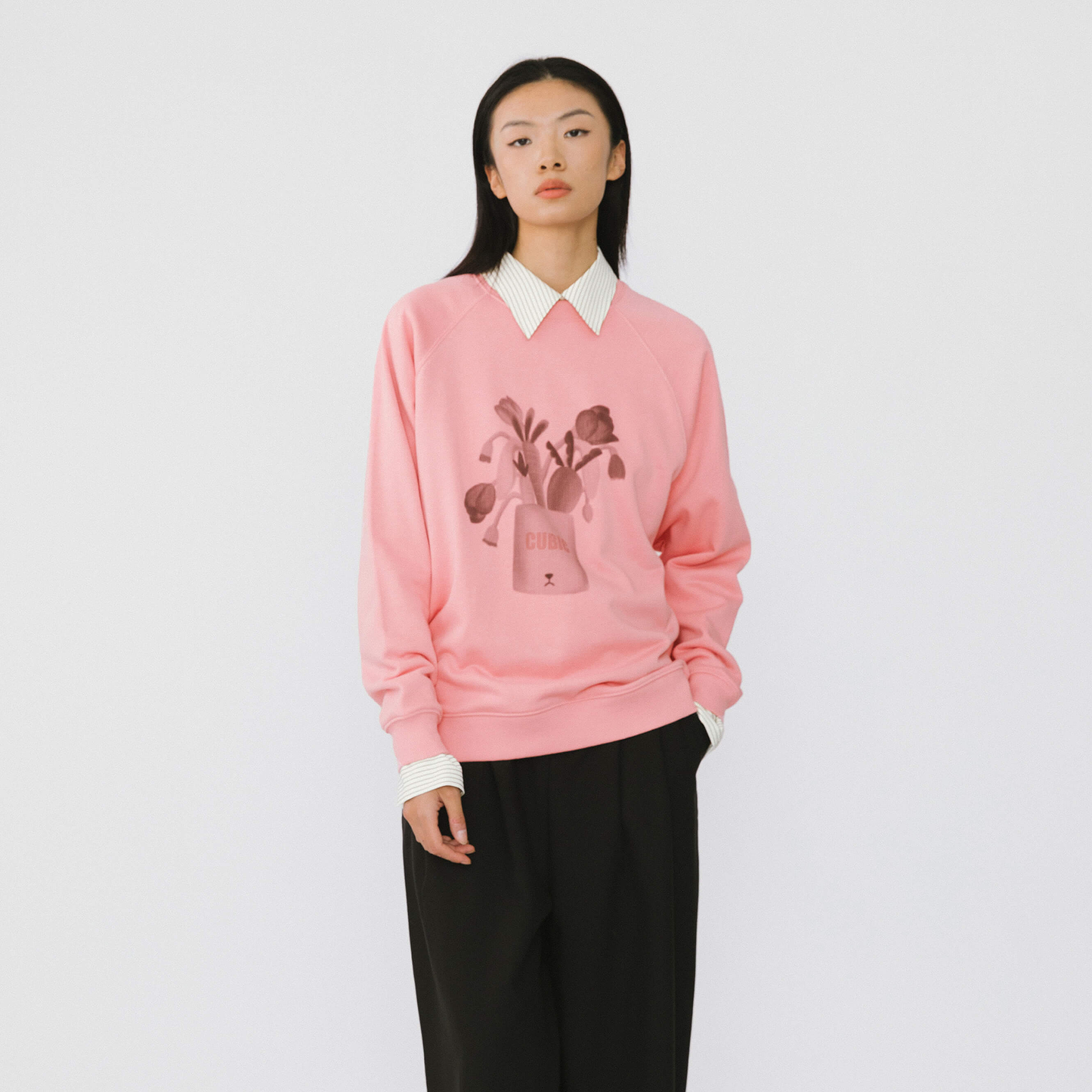 Round Neck Printed Sweatshirt