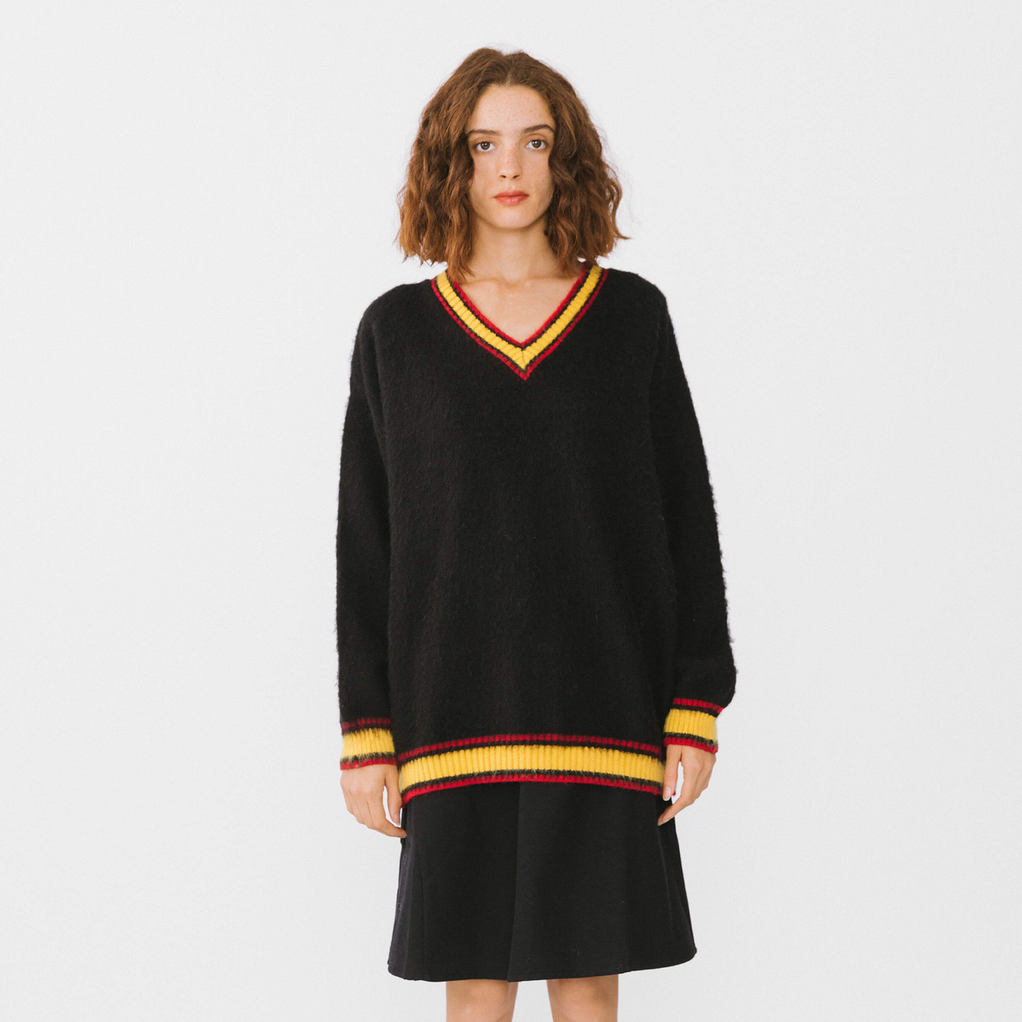 Knitted V-Neck Pullover