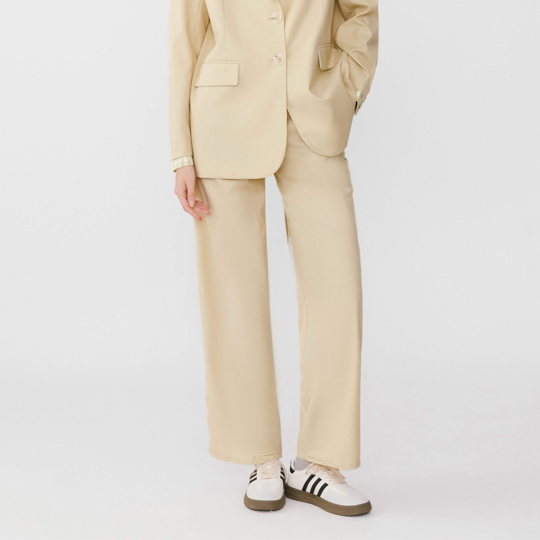 Checkered Peekaboo Tailored Trousers