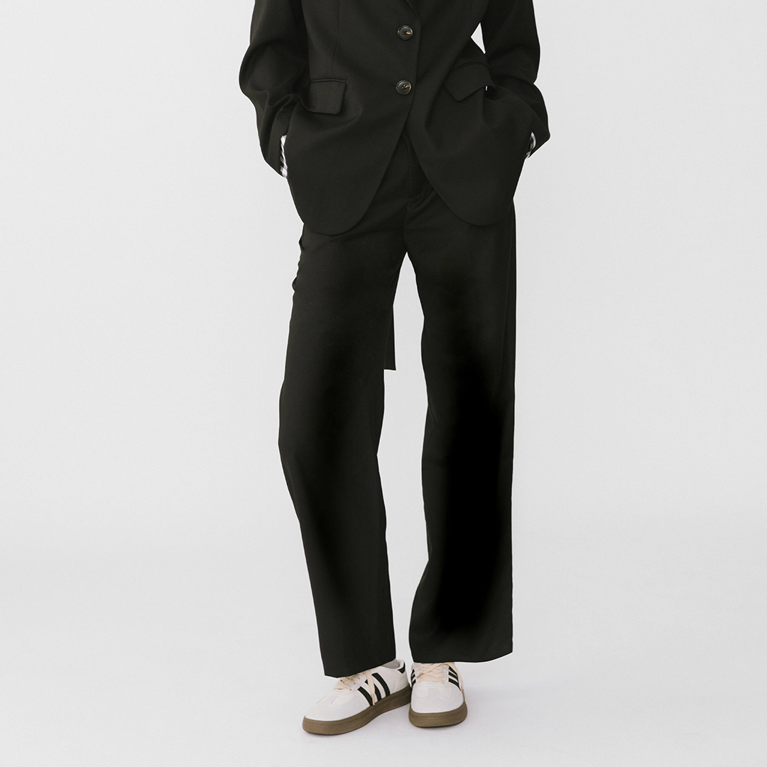 Checkered Peekaboo Tailored Trousers