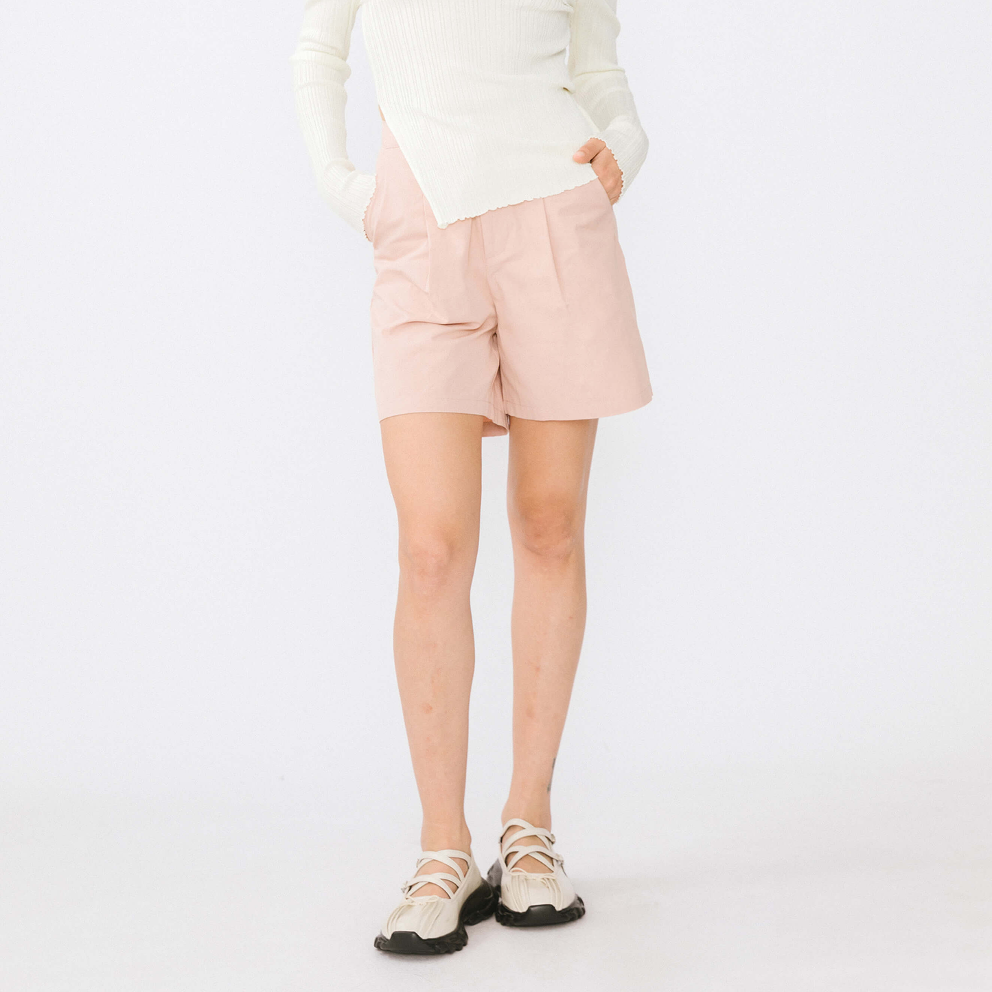 A-line Pleated Tailored Shorts