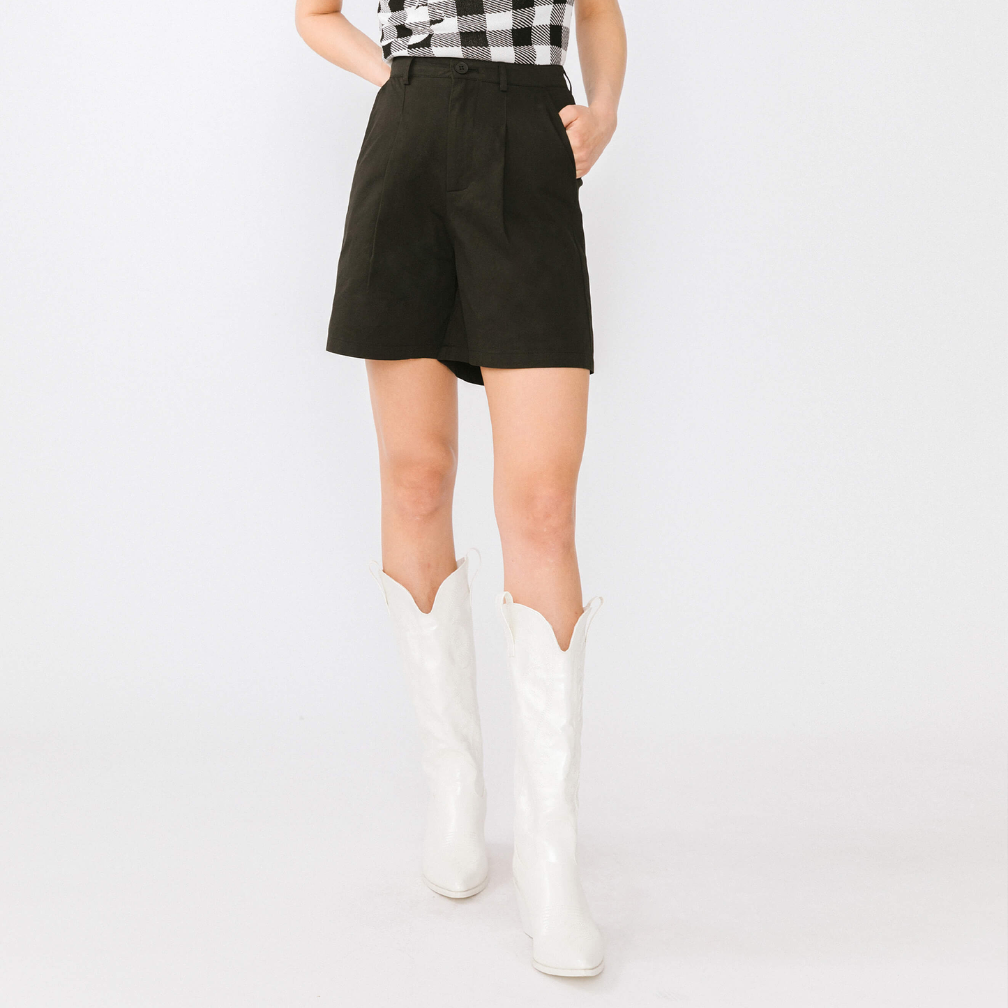 A-line Pleated Tailored Shorts