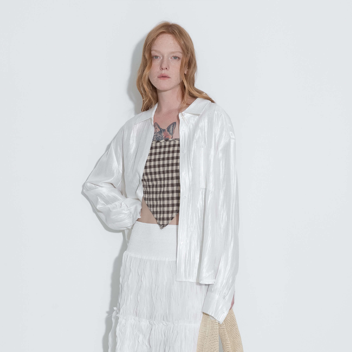 Lace Patchwork Loose Long Sleeves Shirt