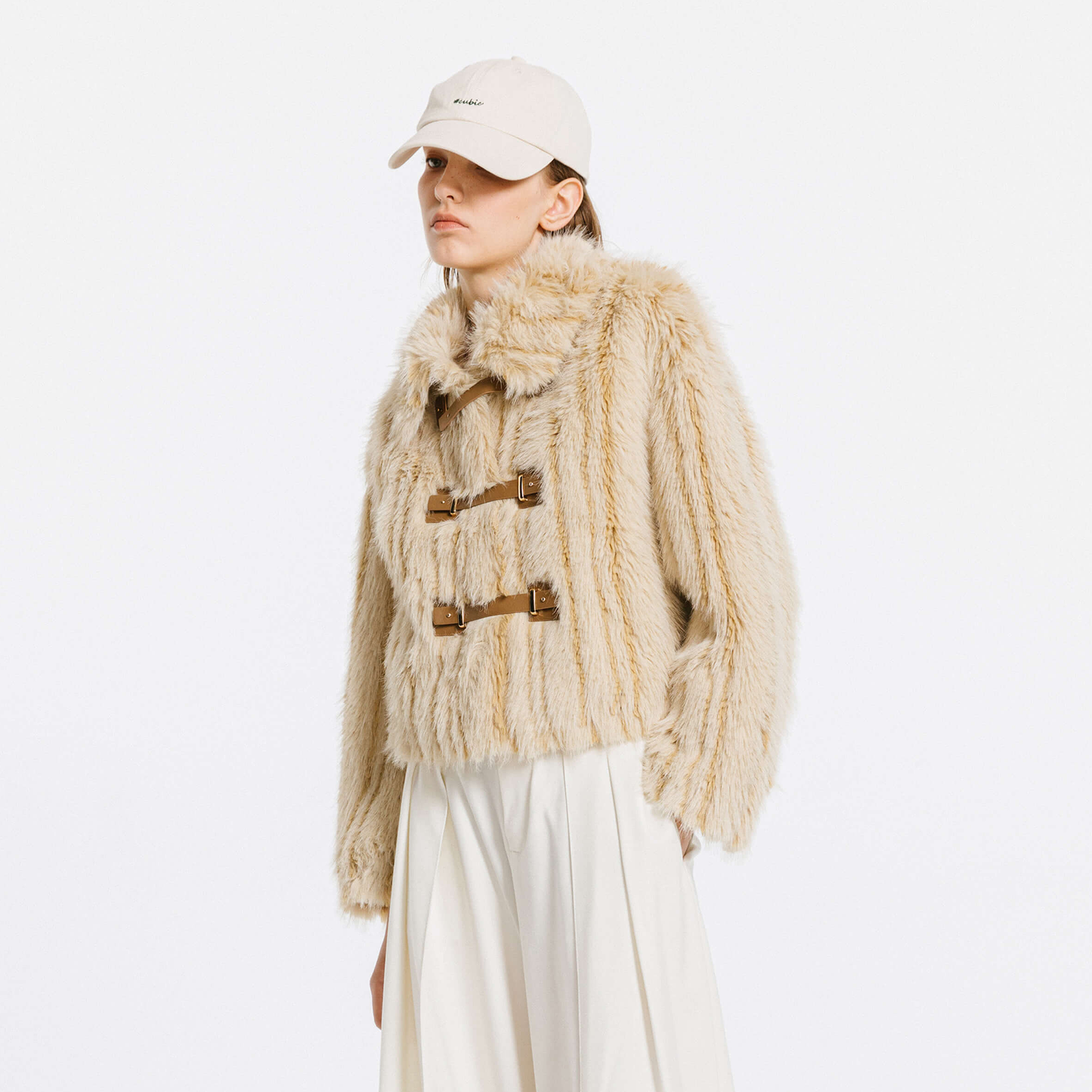 Wheat Faux Fur Short Coat
