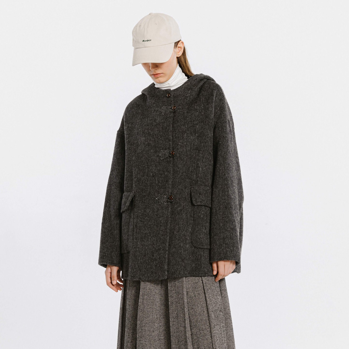 Tailored Coat with Sheep Wool Blend