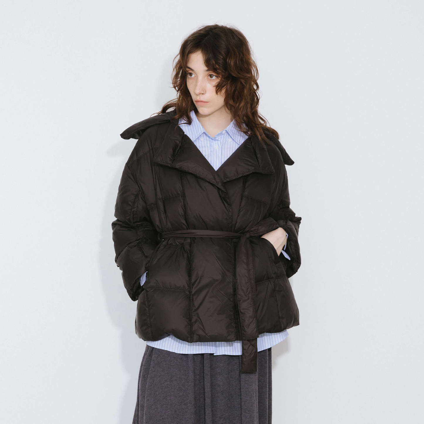 Short Boxy Down Coat