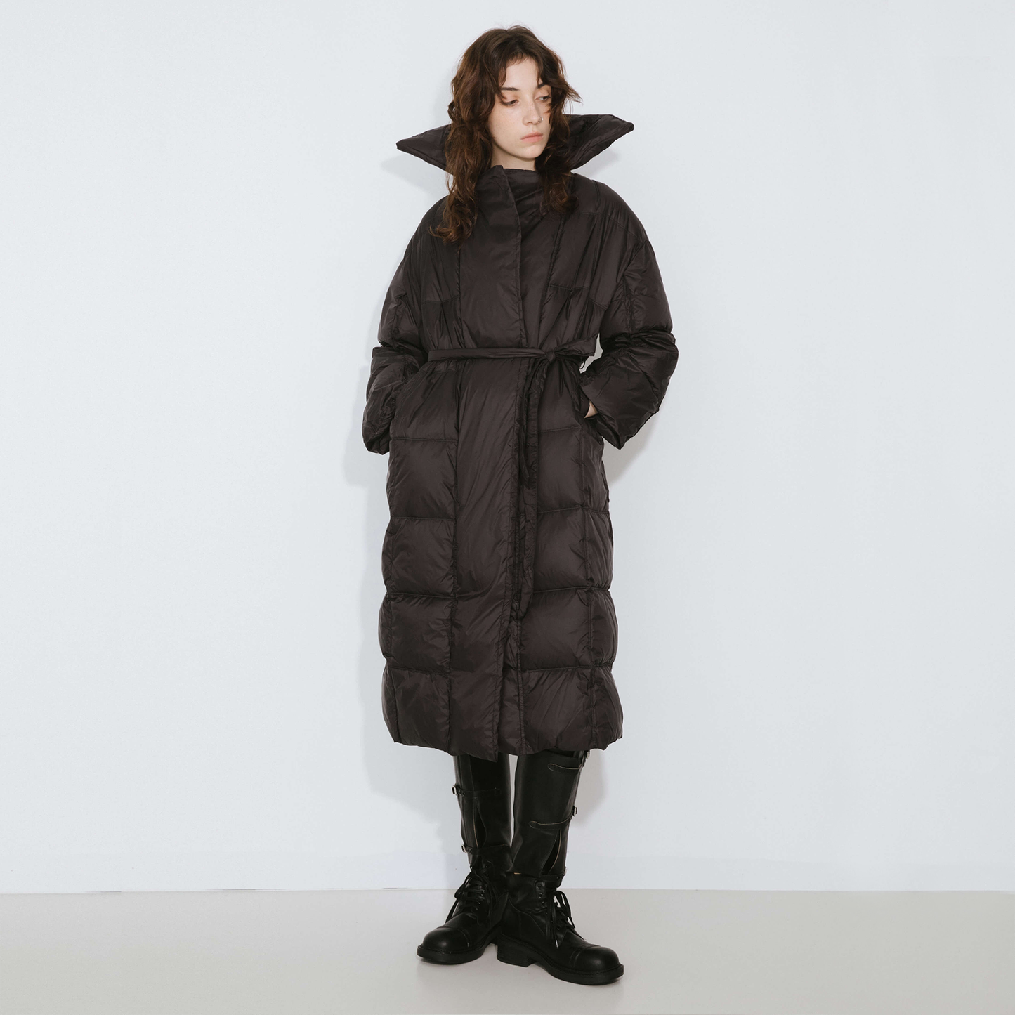 Long Boxy Down Coat
