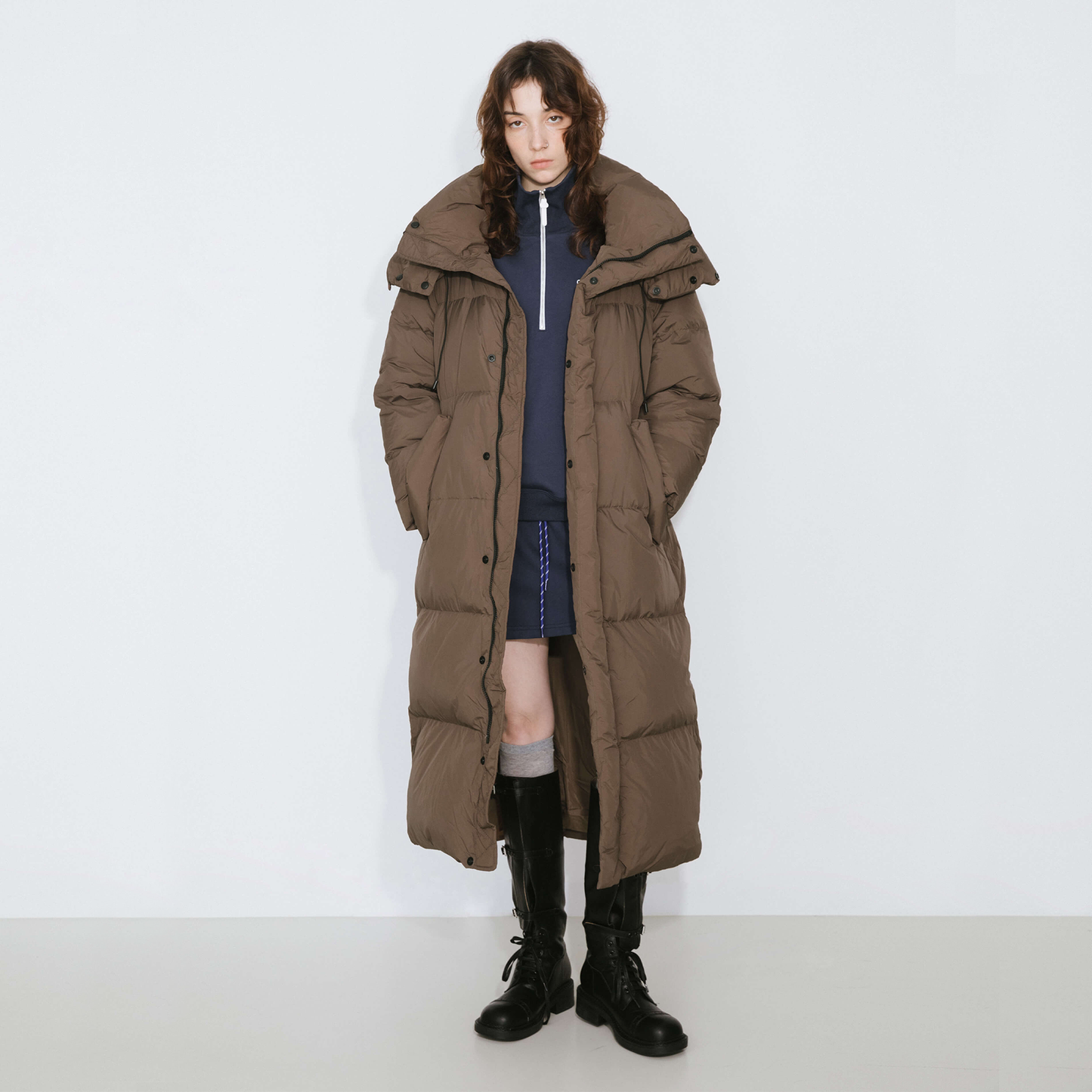 Long A-line Down Coat