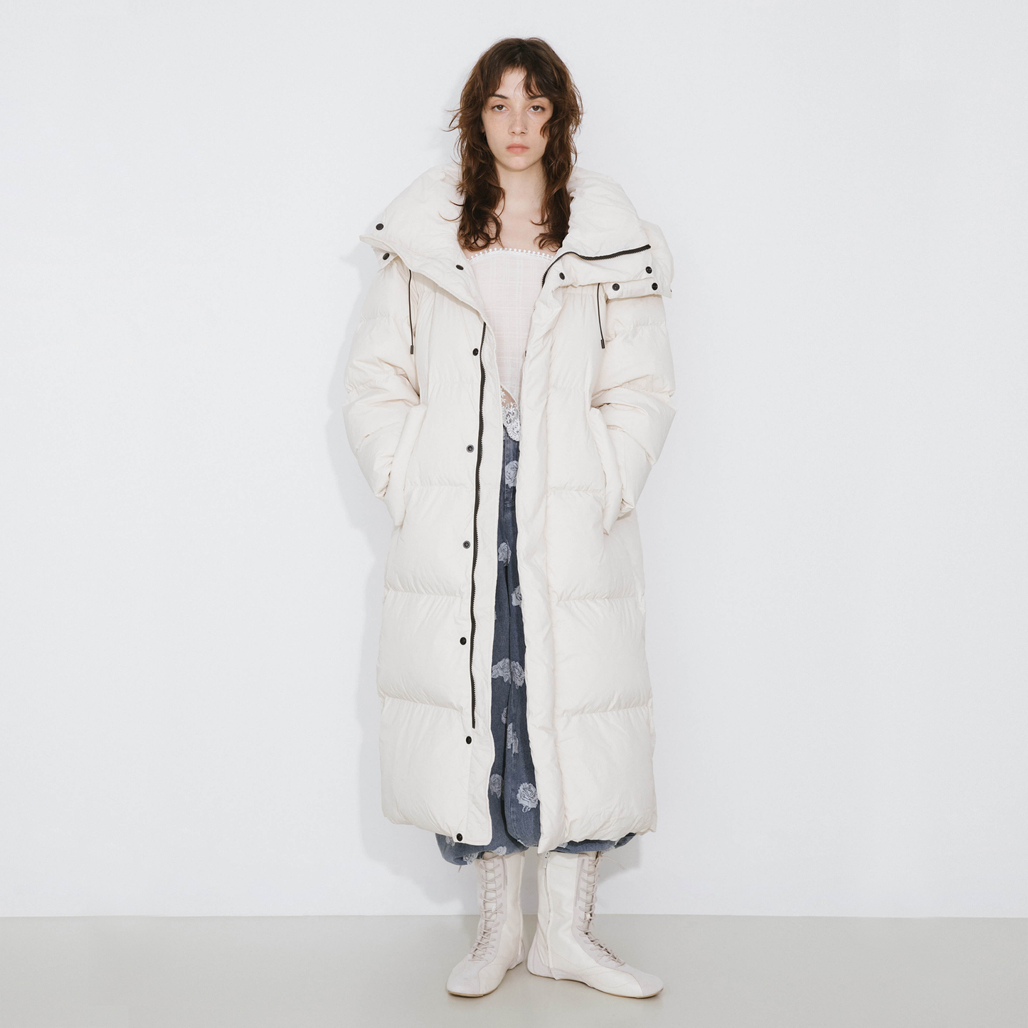 Long A-line Down Coat