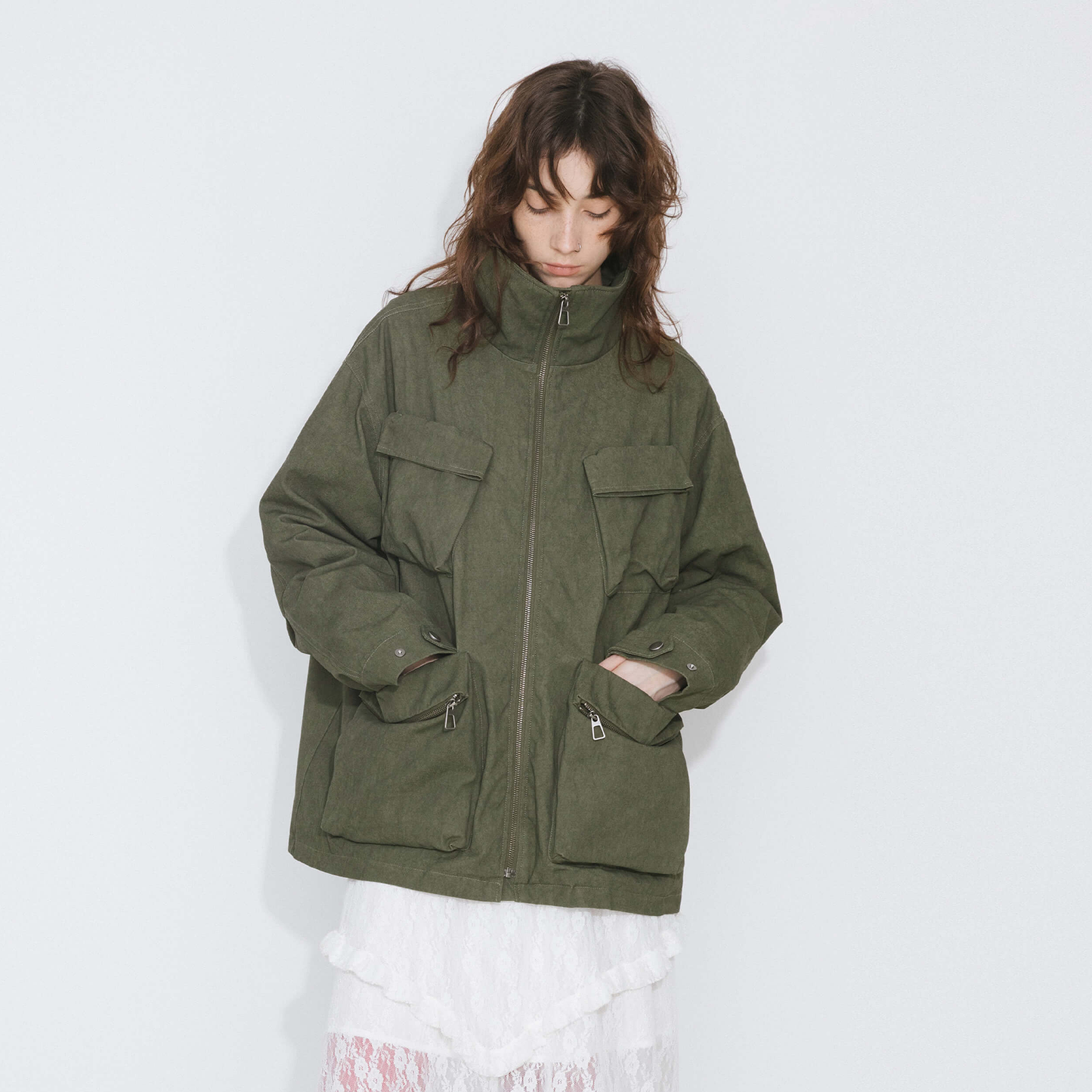 Short High Neck Puffer Jacket