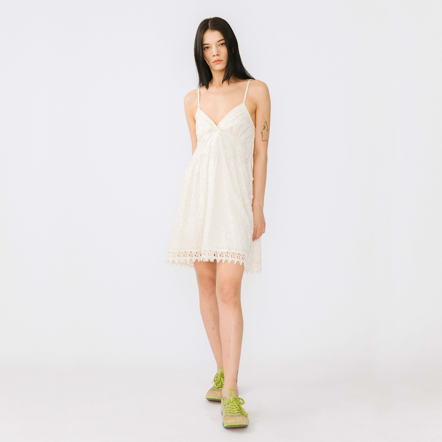3D Embroidery Lace Sling Dress