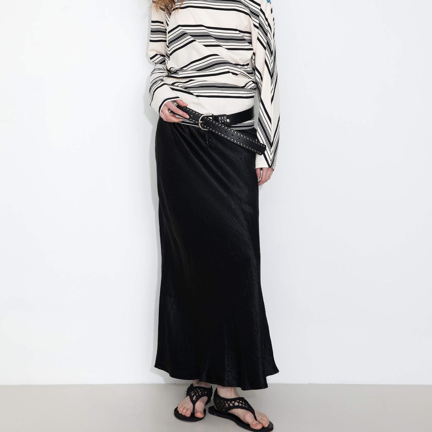 100% Heavyweight Acetate Bias Cut Skirt