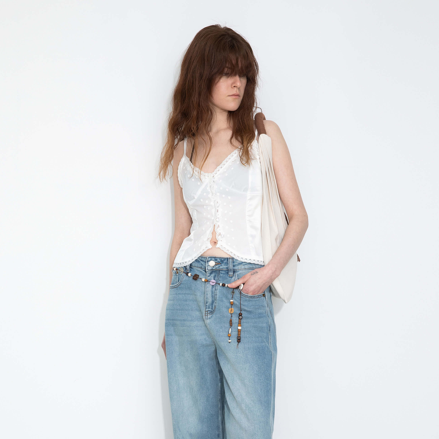 Embroidered lace Tank Top