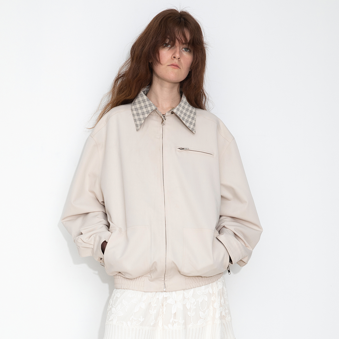 Reversible Jacket with Color-Block Collar