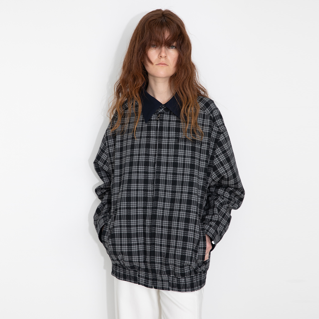 Reversible Jacket with Color-Block Collar