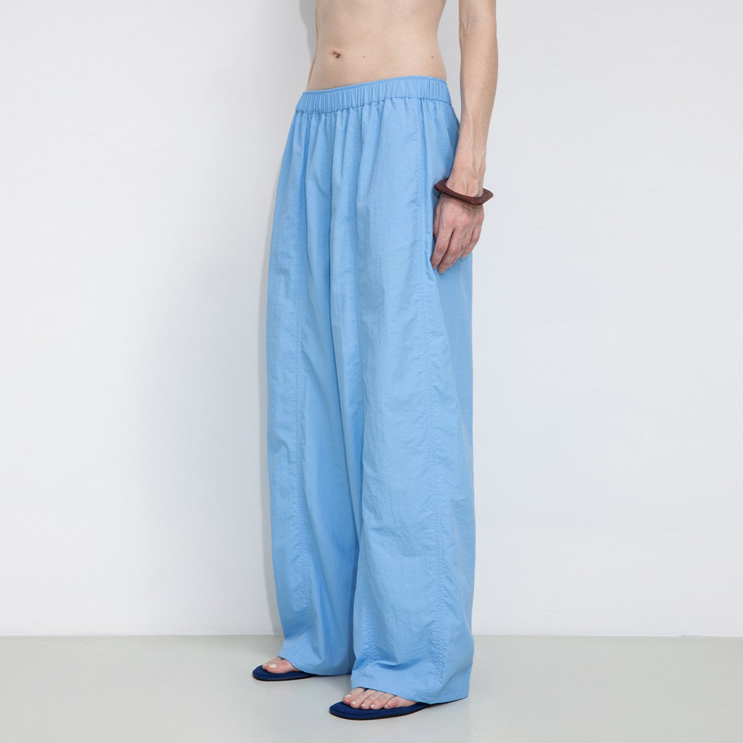 Loose-Fit Elastic Waist Tapered Trousers
