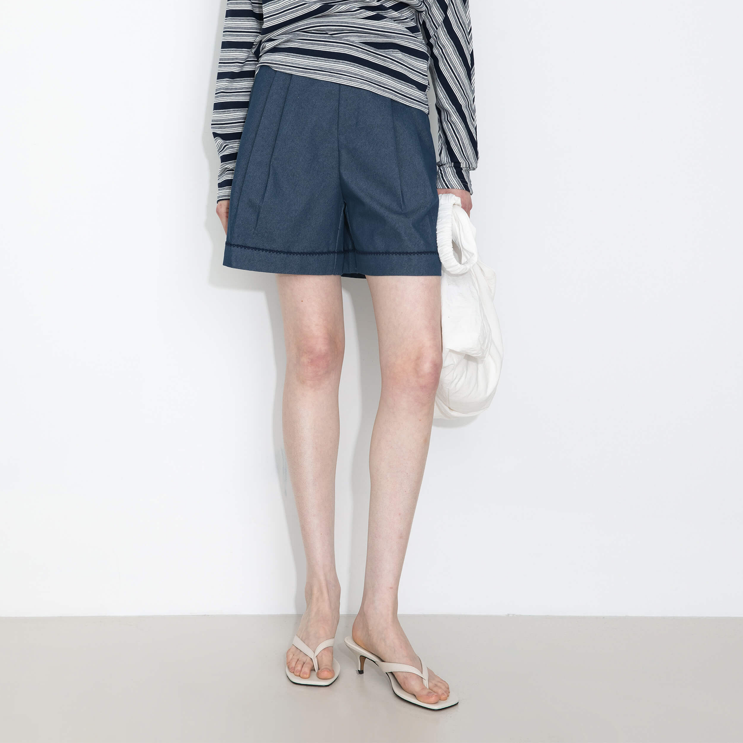 Pleated Wide-Leg Shorts