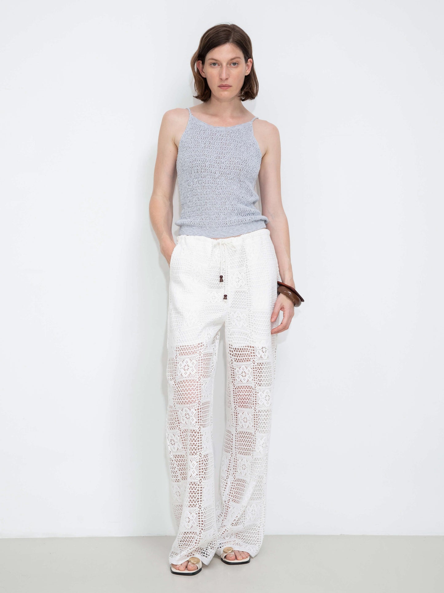 Crochet Knit Hollow-Out Trousers