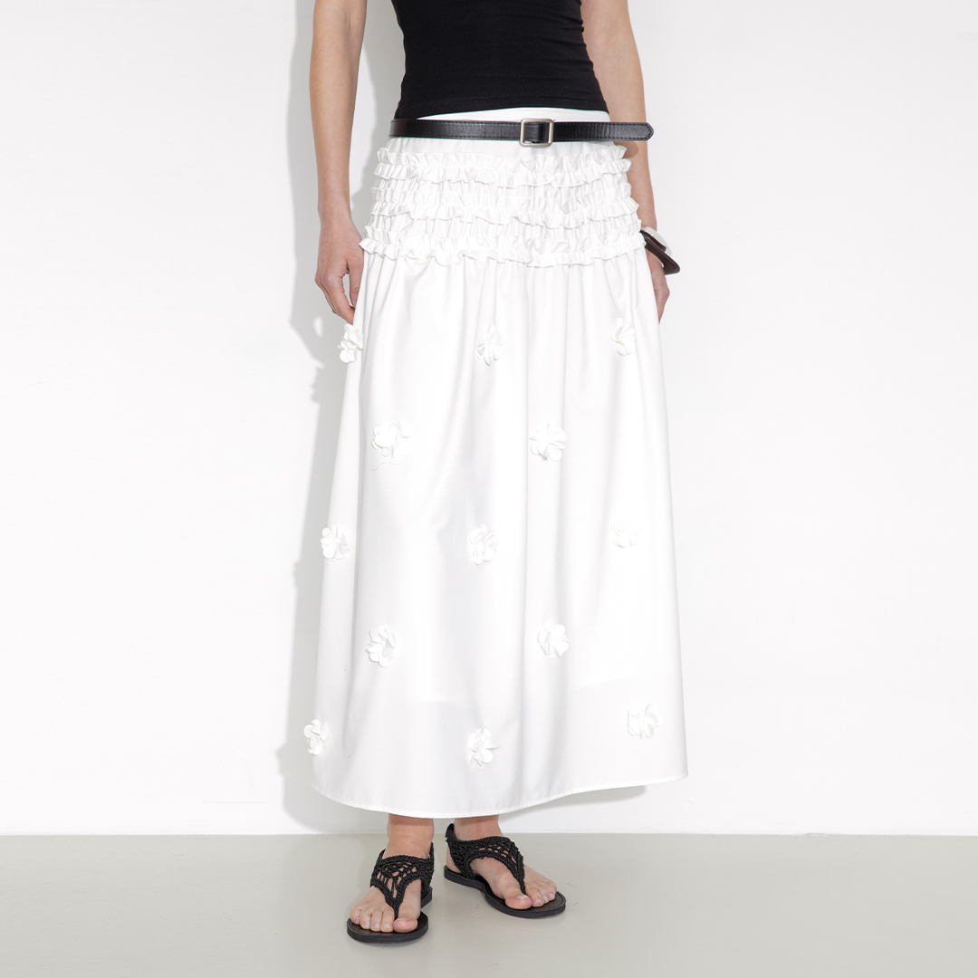 3D Floral Maxi Skirt