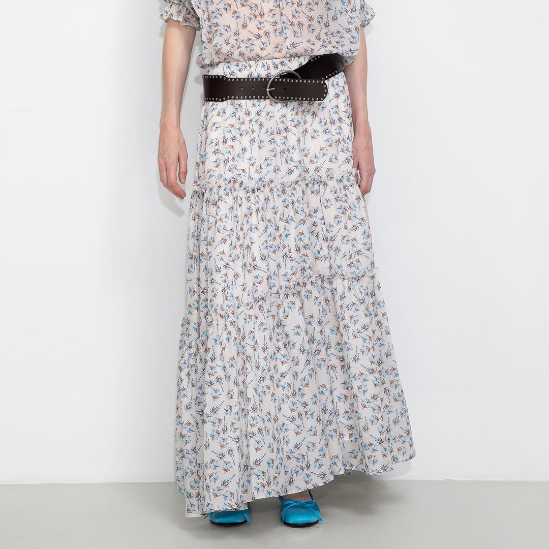 Floral Print Maxi Skirt