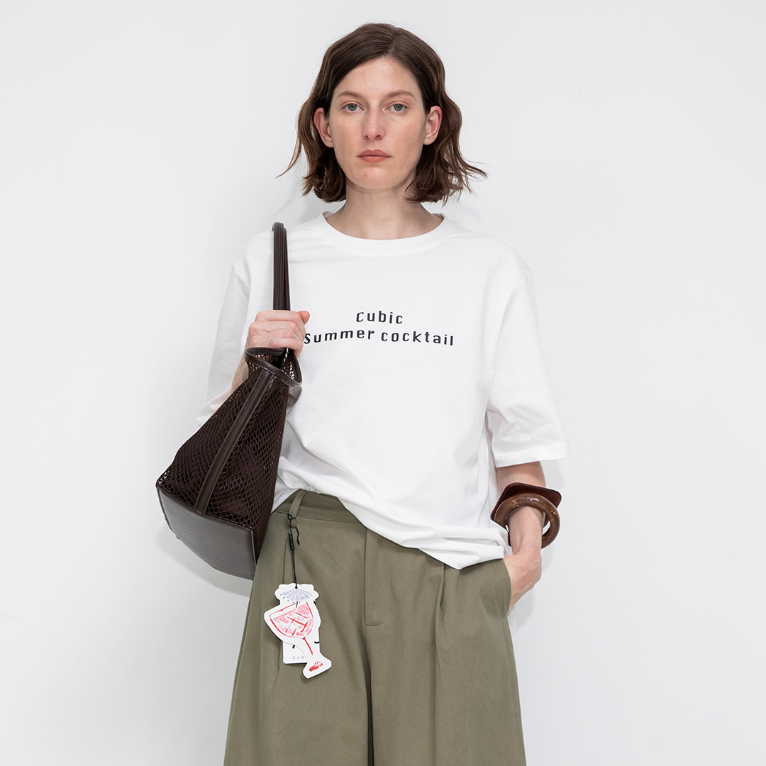 100% Cotton Women's T-Shirt with Front Print