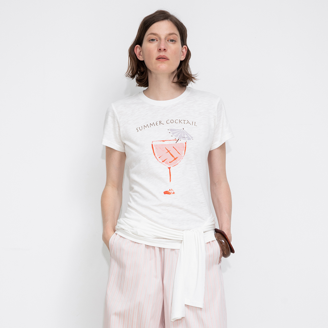 Printed Casual Short-Sleeve Top