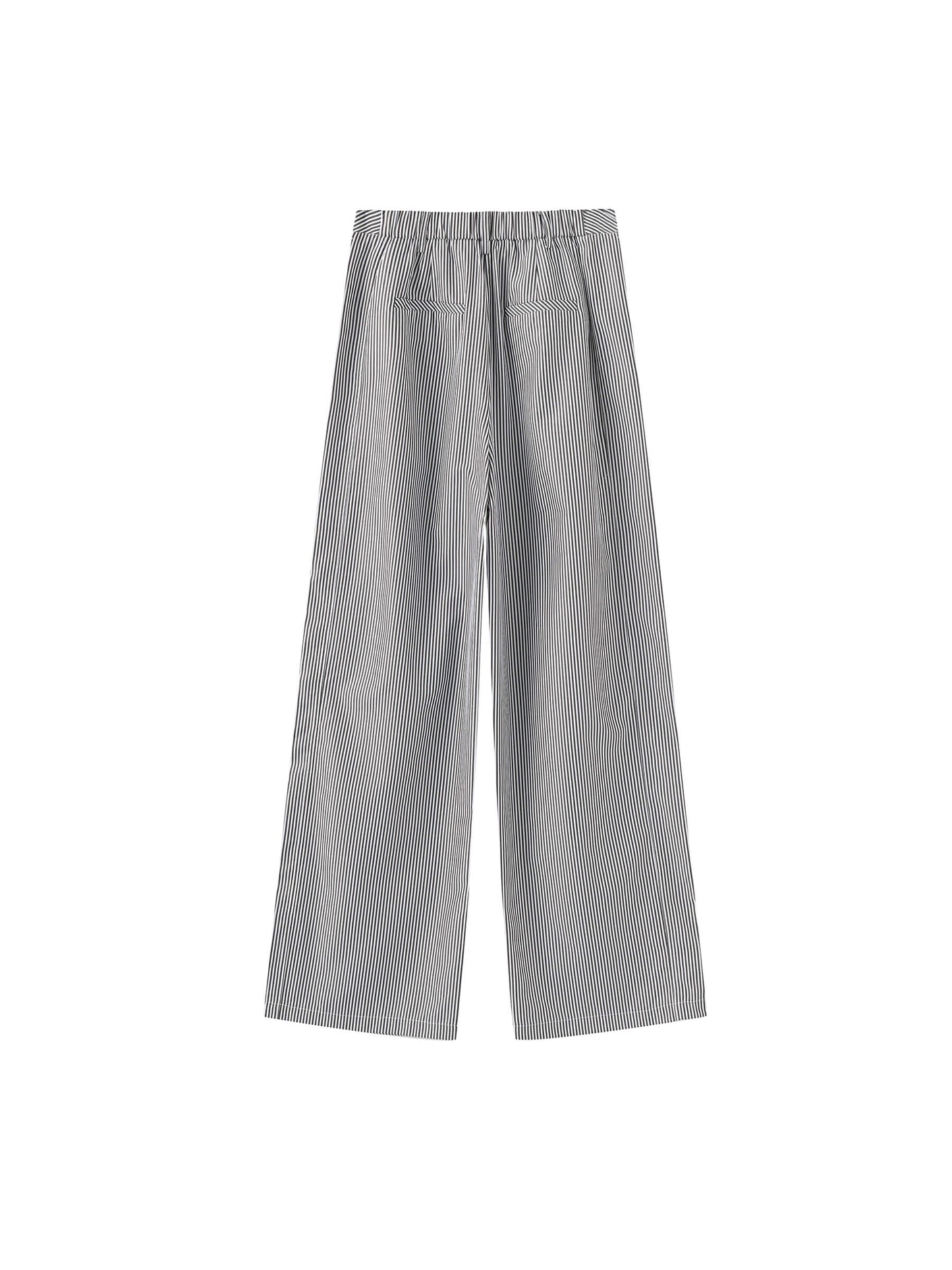 High Rise Pinstripe Tailored Trousers