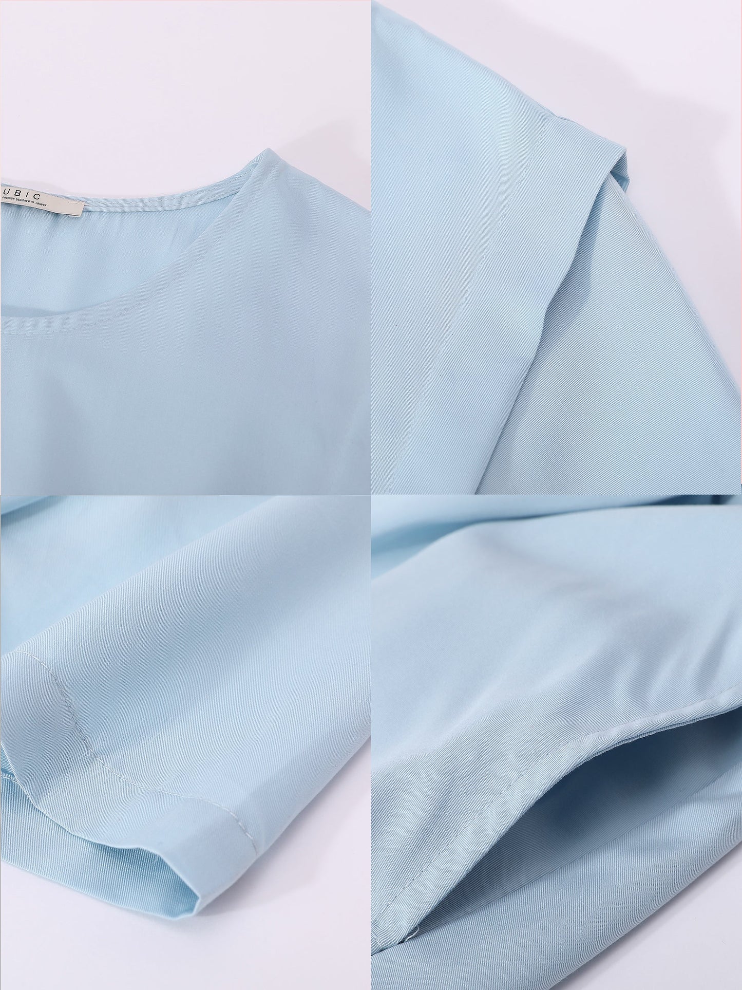 Round Neck Short Sleeve Midi Dress
