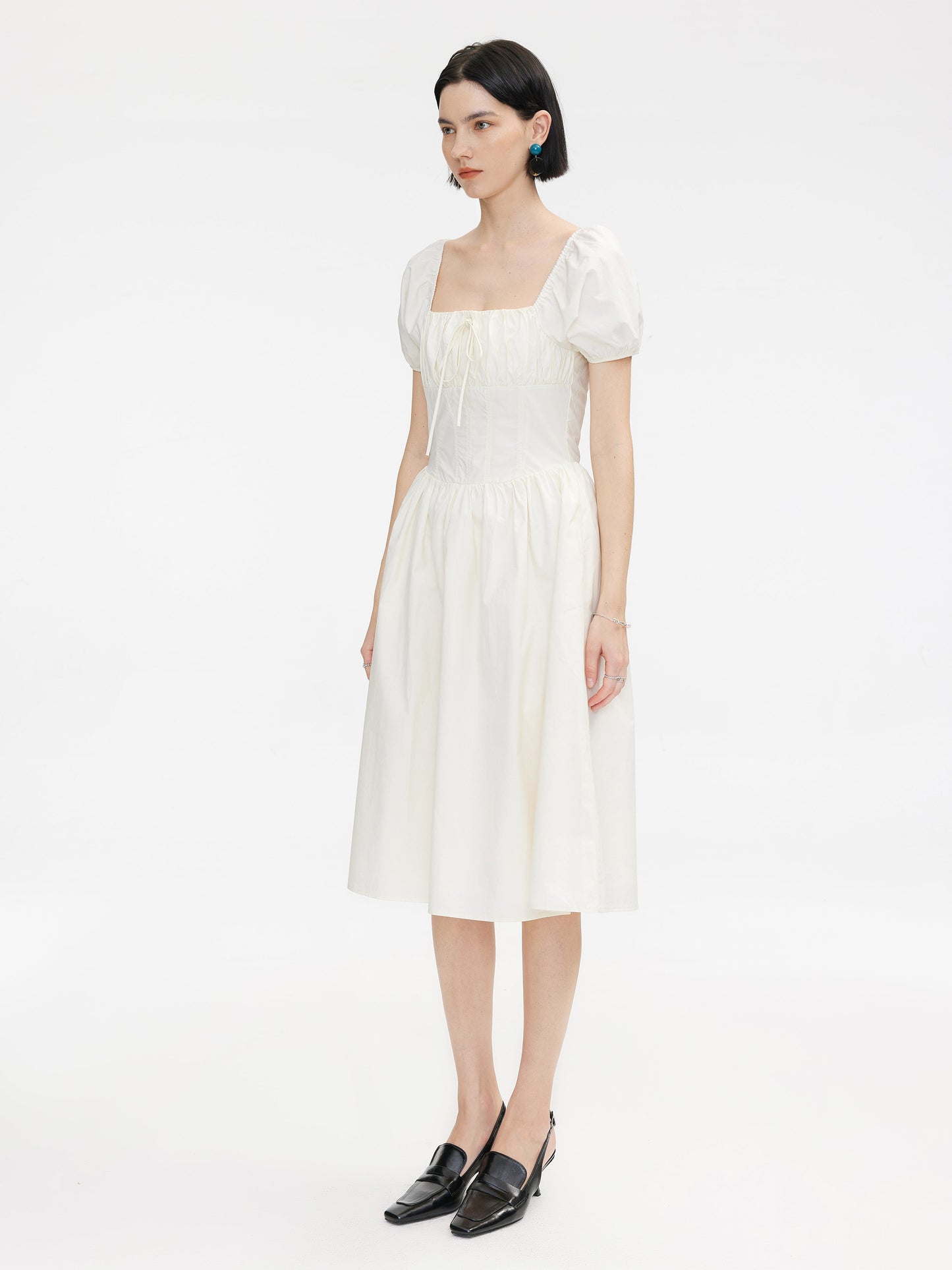 Puff Sleeve Retro Dress