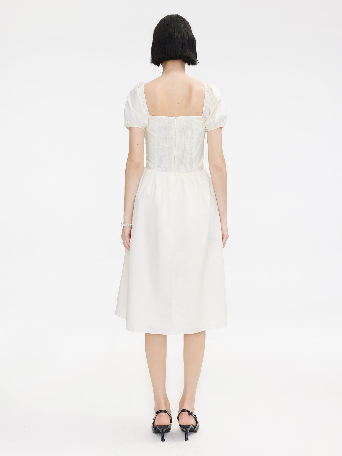 Puff Sleeve Retro Dress