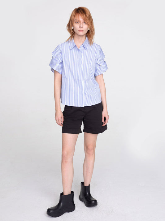 Pinstriped Short Sleeved Shirt