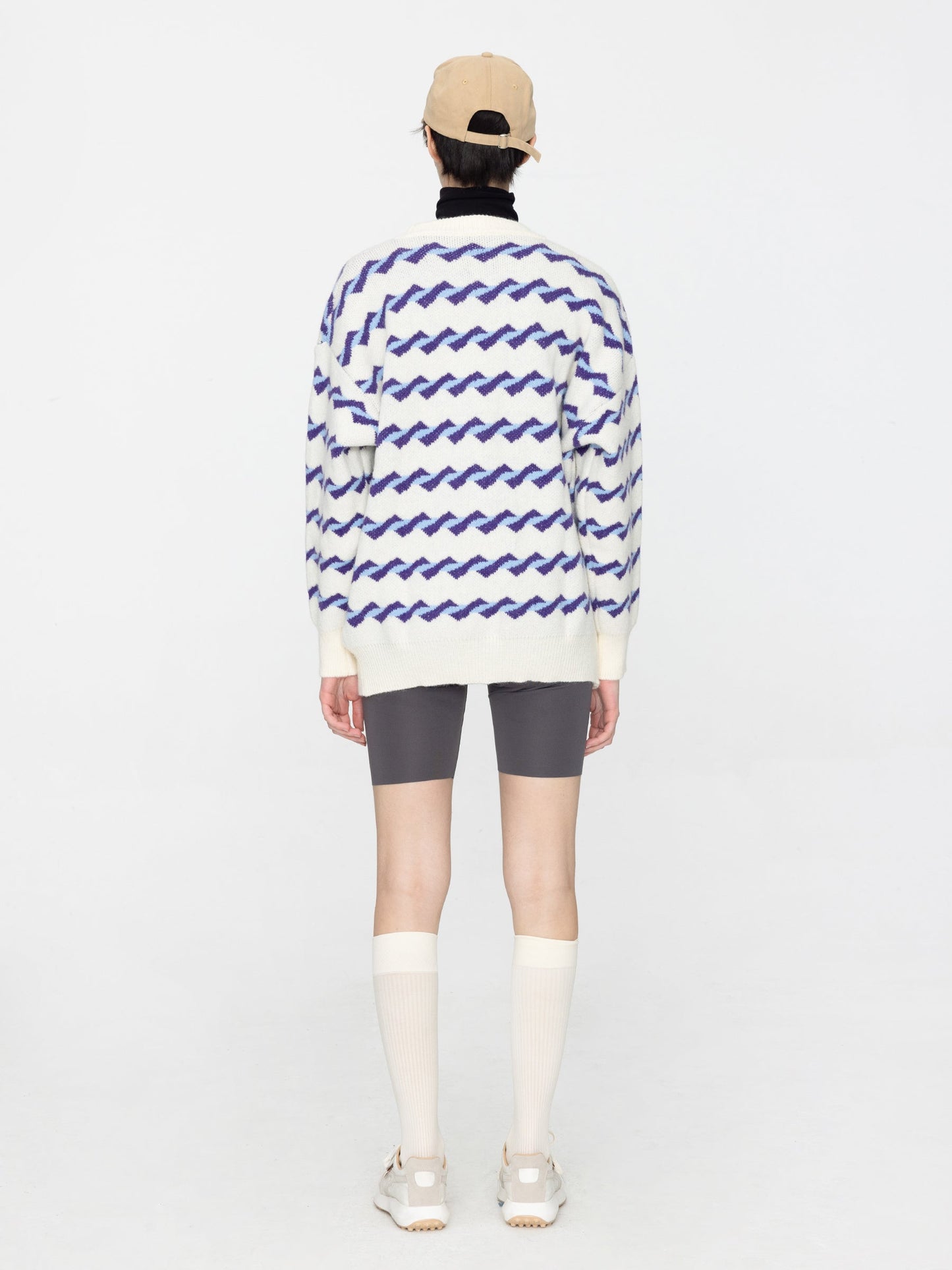 Twisted Stripe Loose Sweater