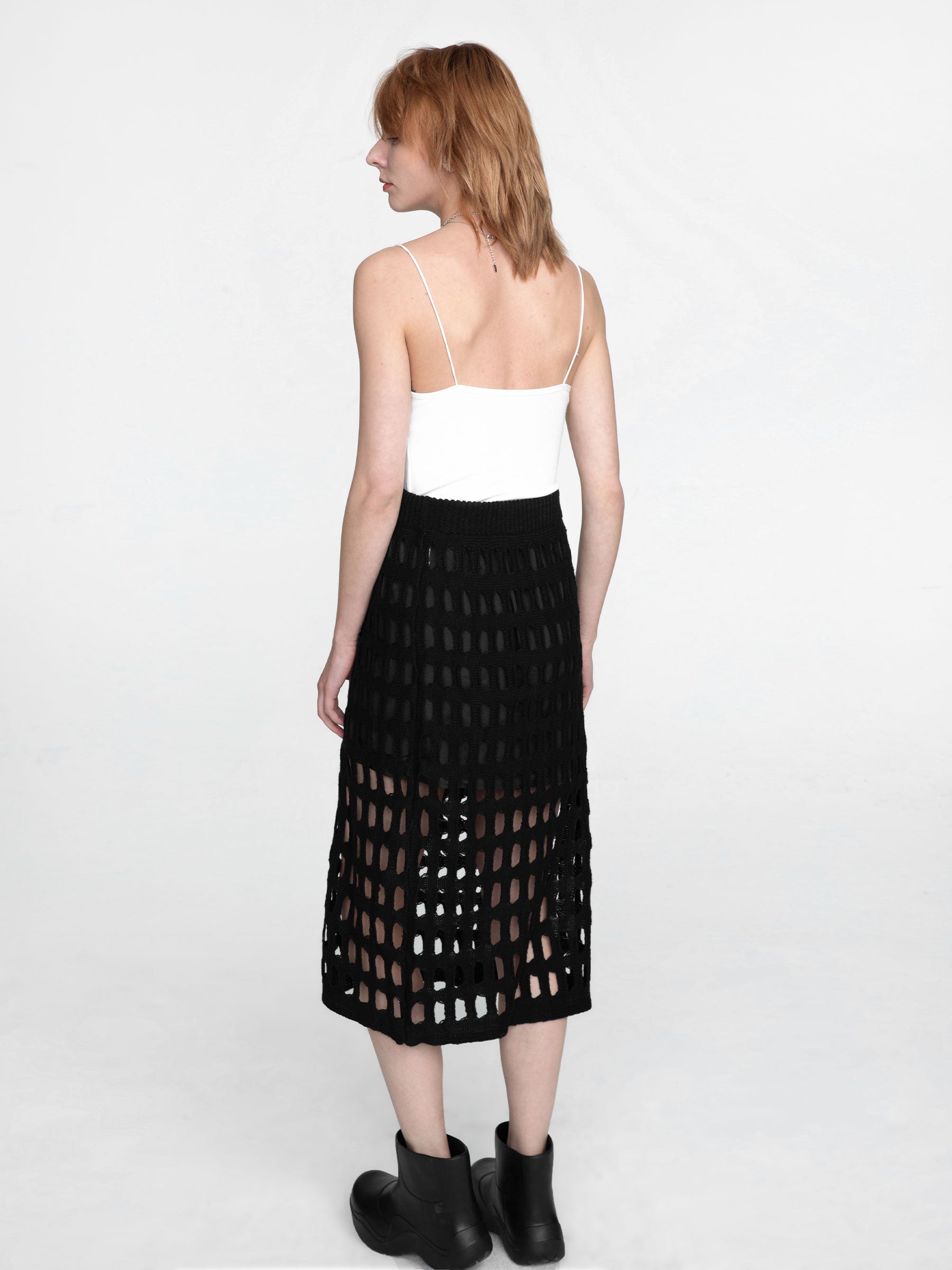 CUBIC Women's Large Mesh Midi Skirt