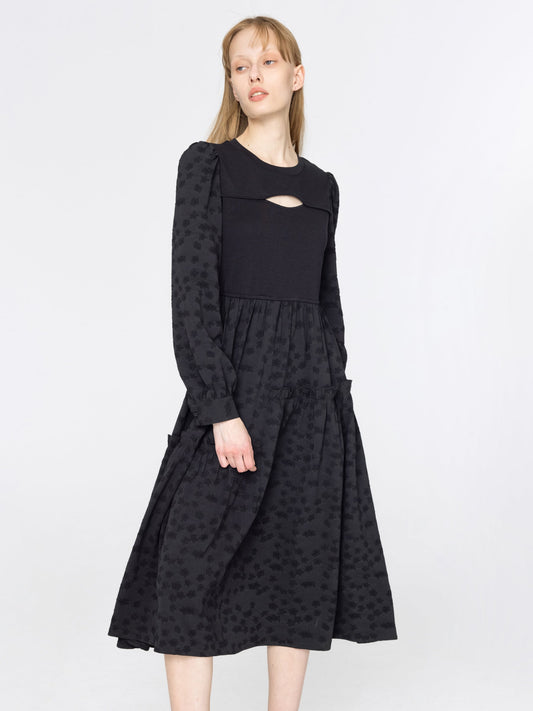 Oval Chest Cut Out Midi Dress Success