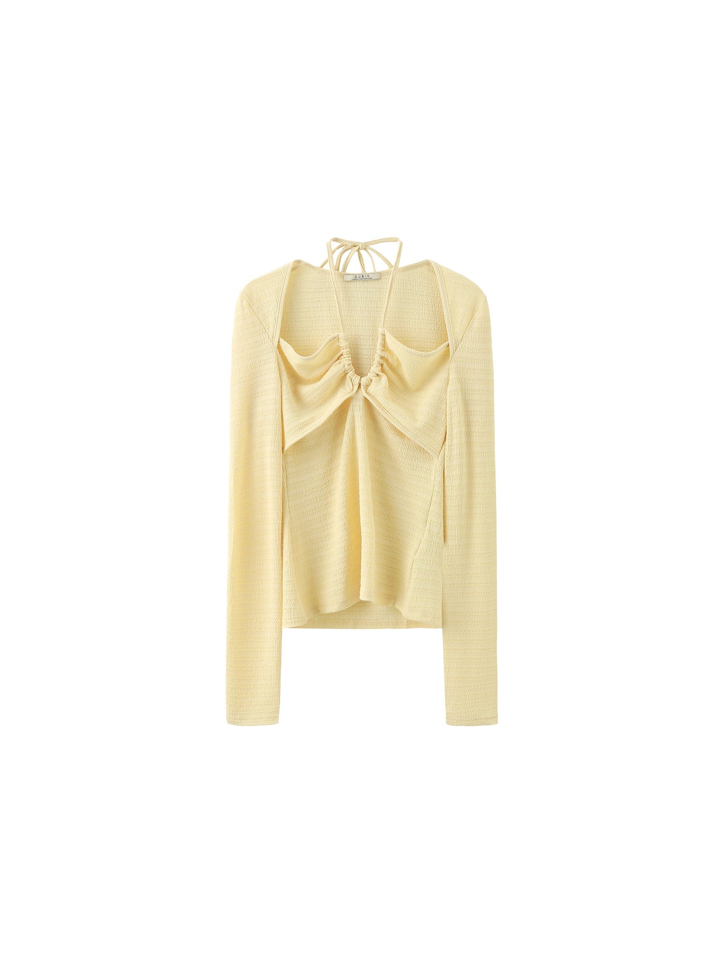 Halter Neck Long Sleeve Top