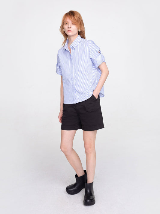 Pinstriped Short Sleeved Shirt