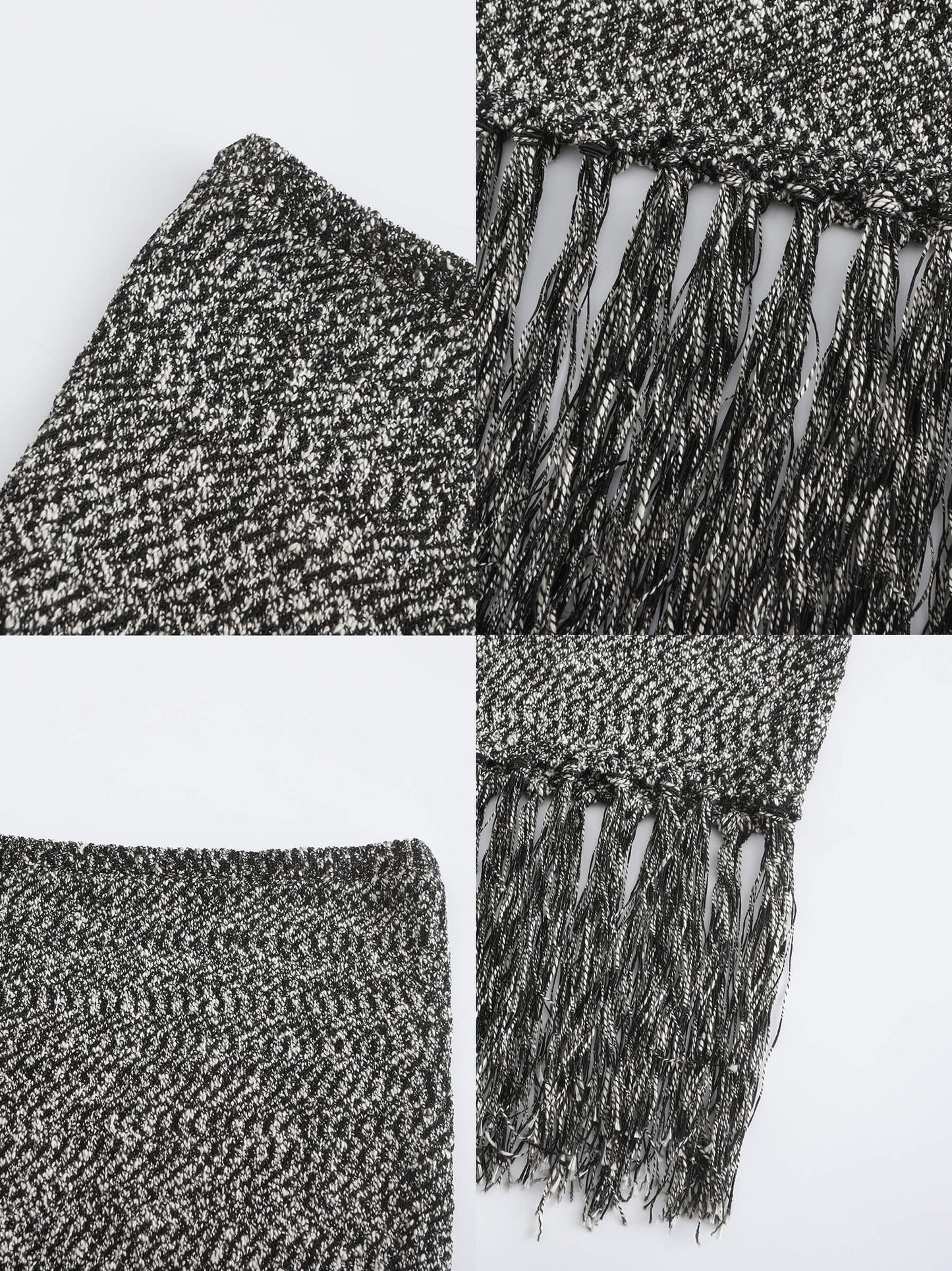 Strapless Long Tassel Knit Top
