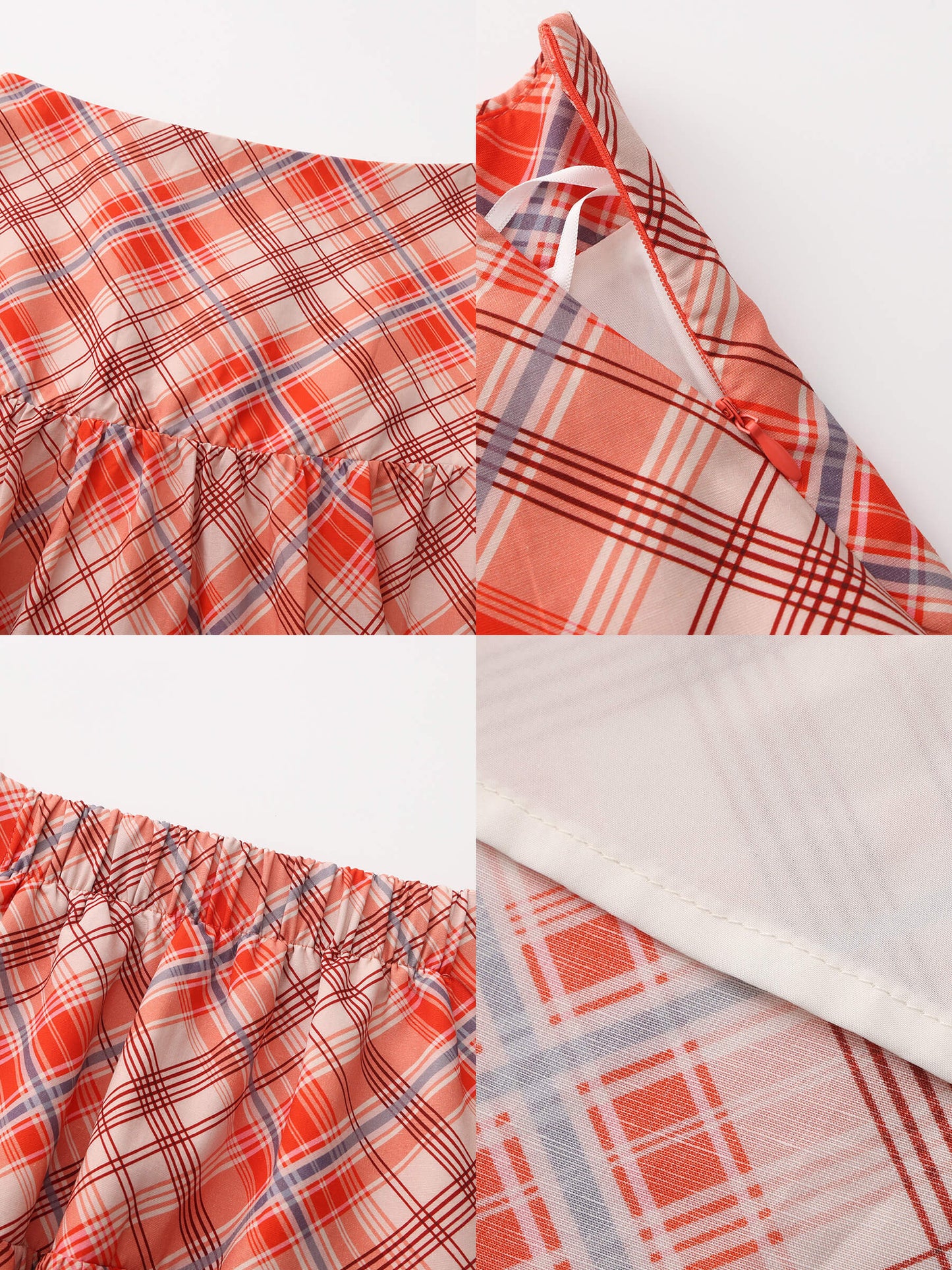 Red Checkered Maxi Skirt