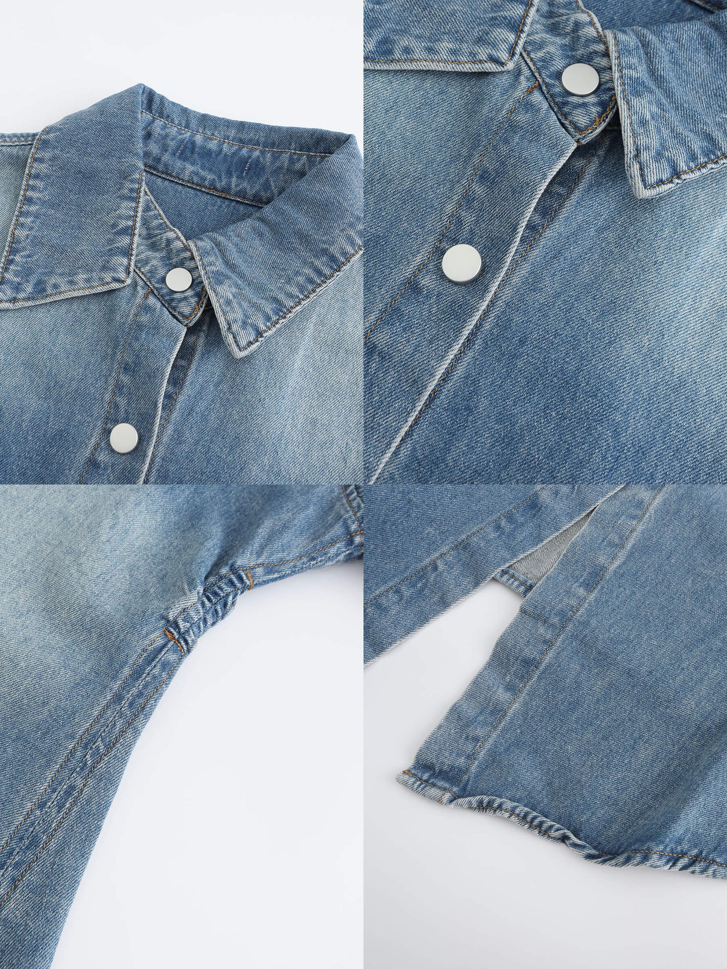 Blue Denim 100% Cotton Long Shirt