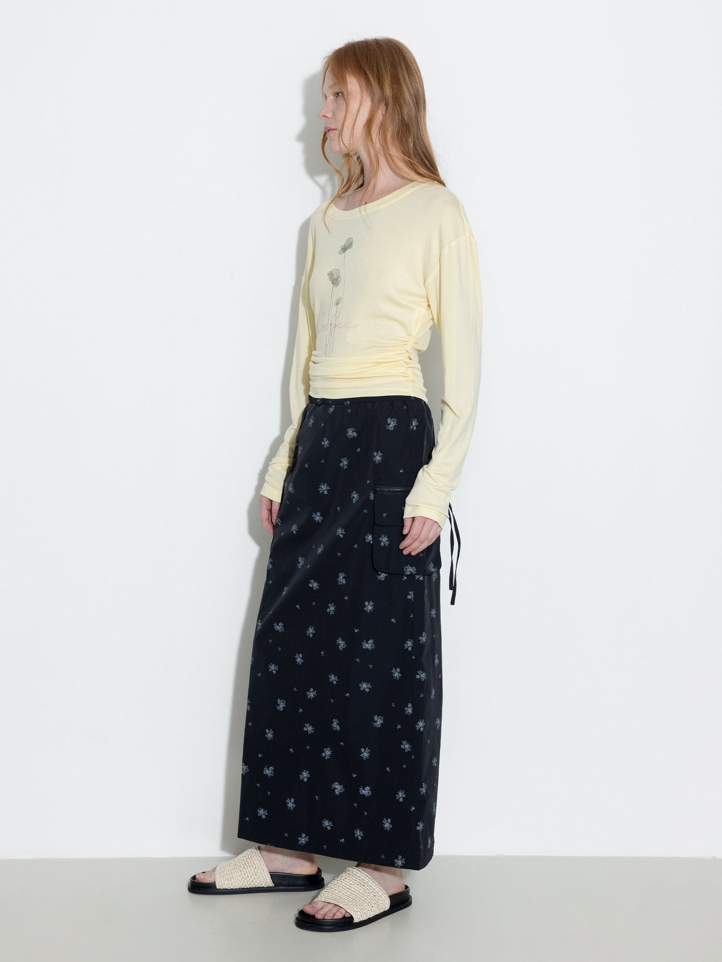 A-line Floral Skirt
