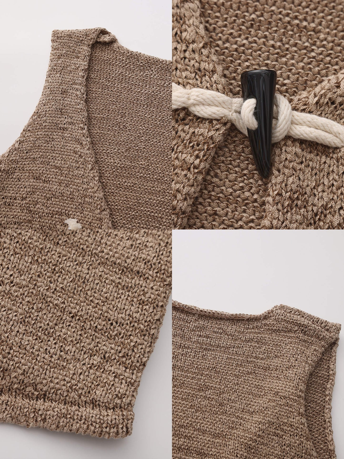 Vintage Toggle Button Knitted Cardigan Vest