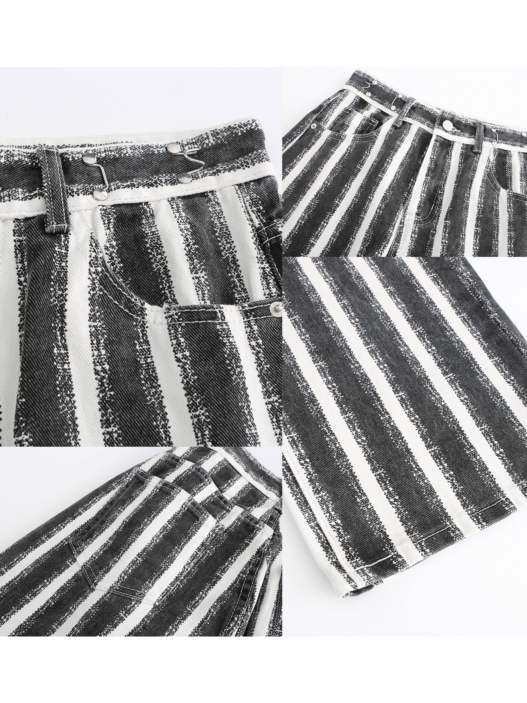 CUBIC Women's Thick Chalk Striped Jeans