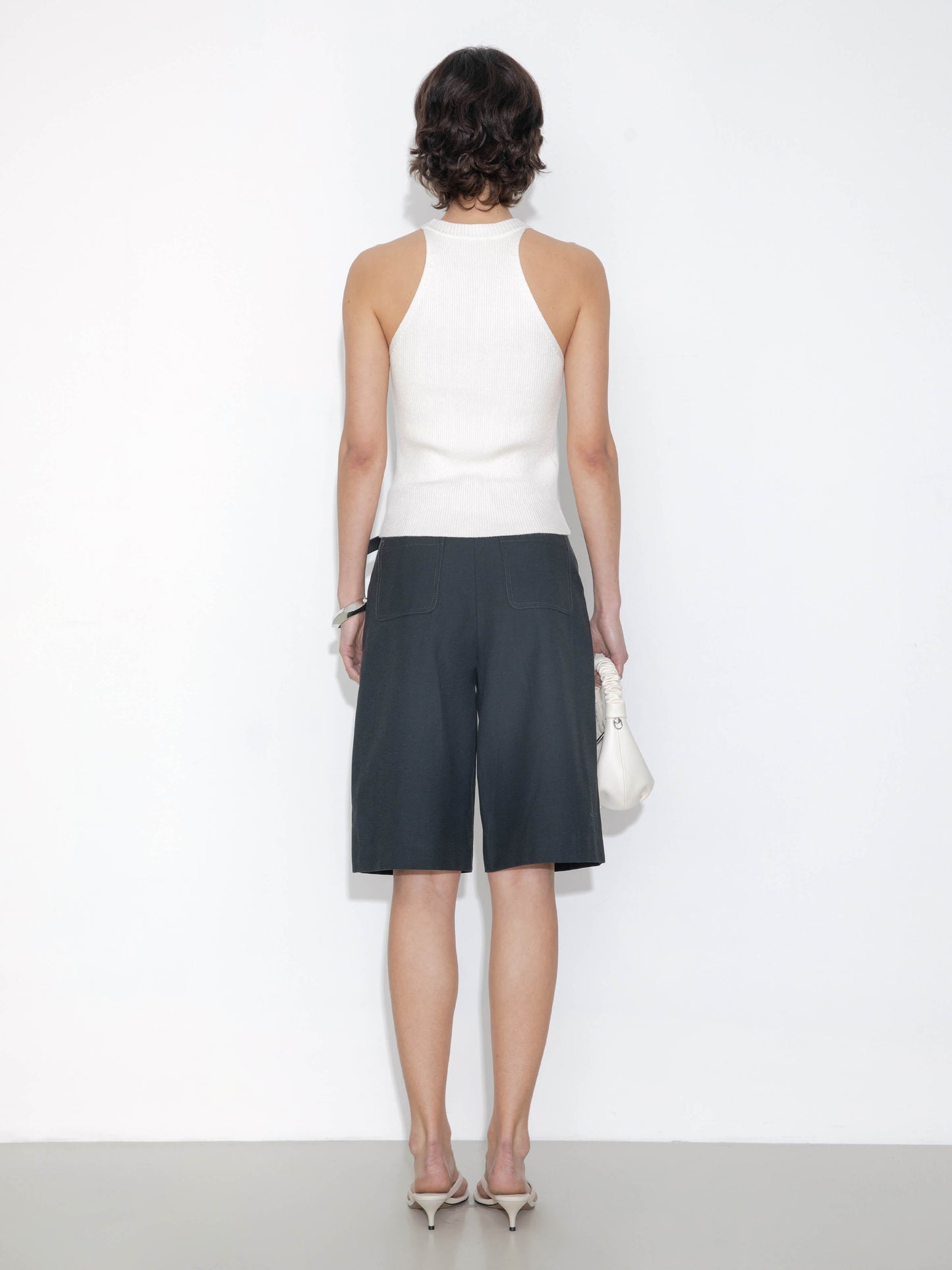 Halter Neck Off-Shoulder Cardigan Vest