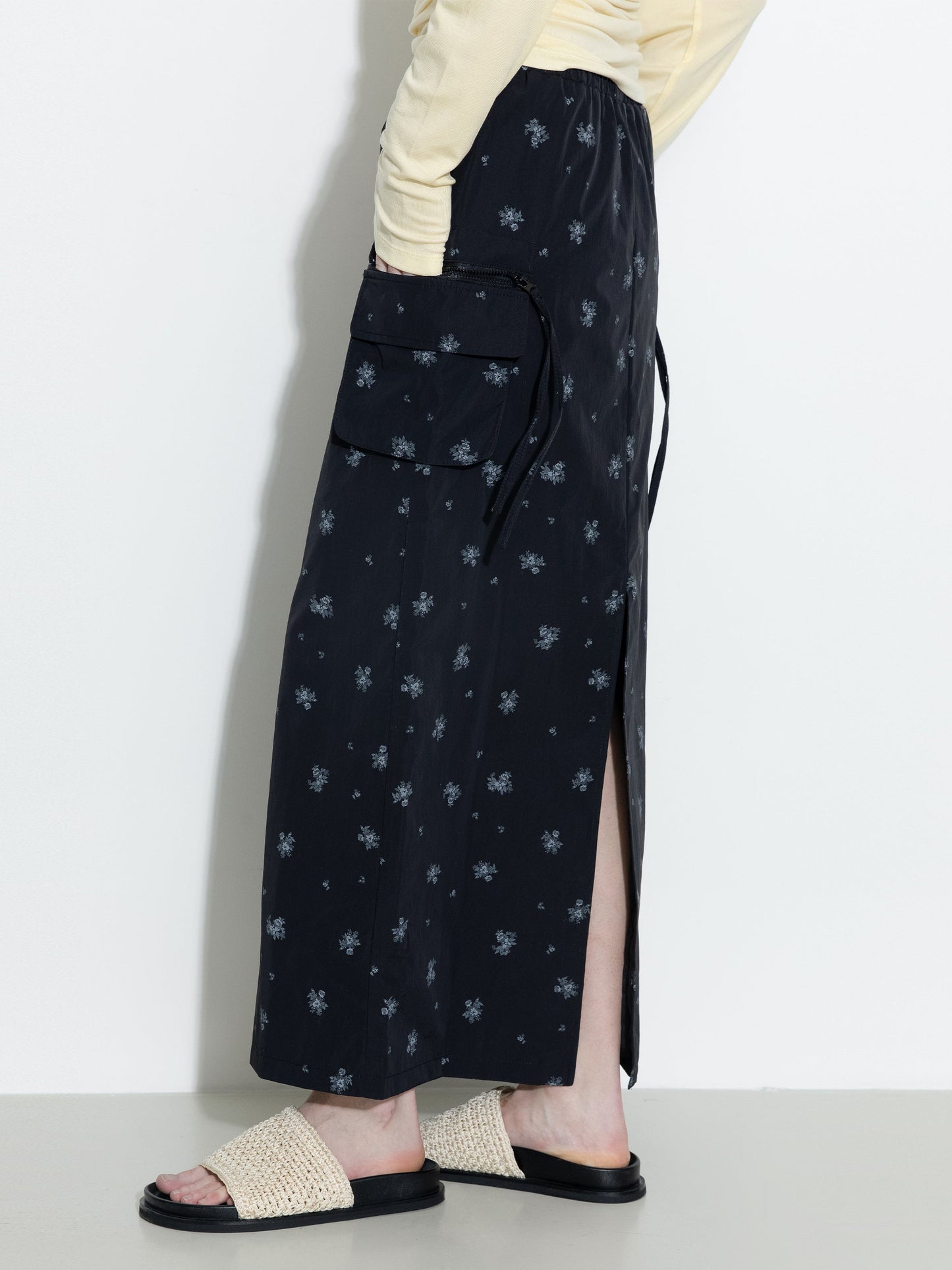 A-line Floral Skirt