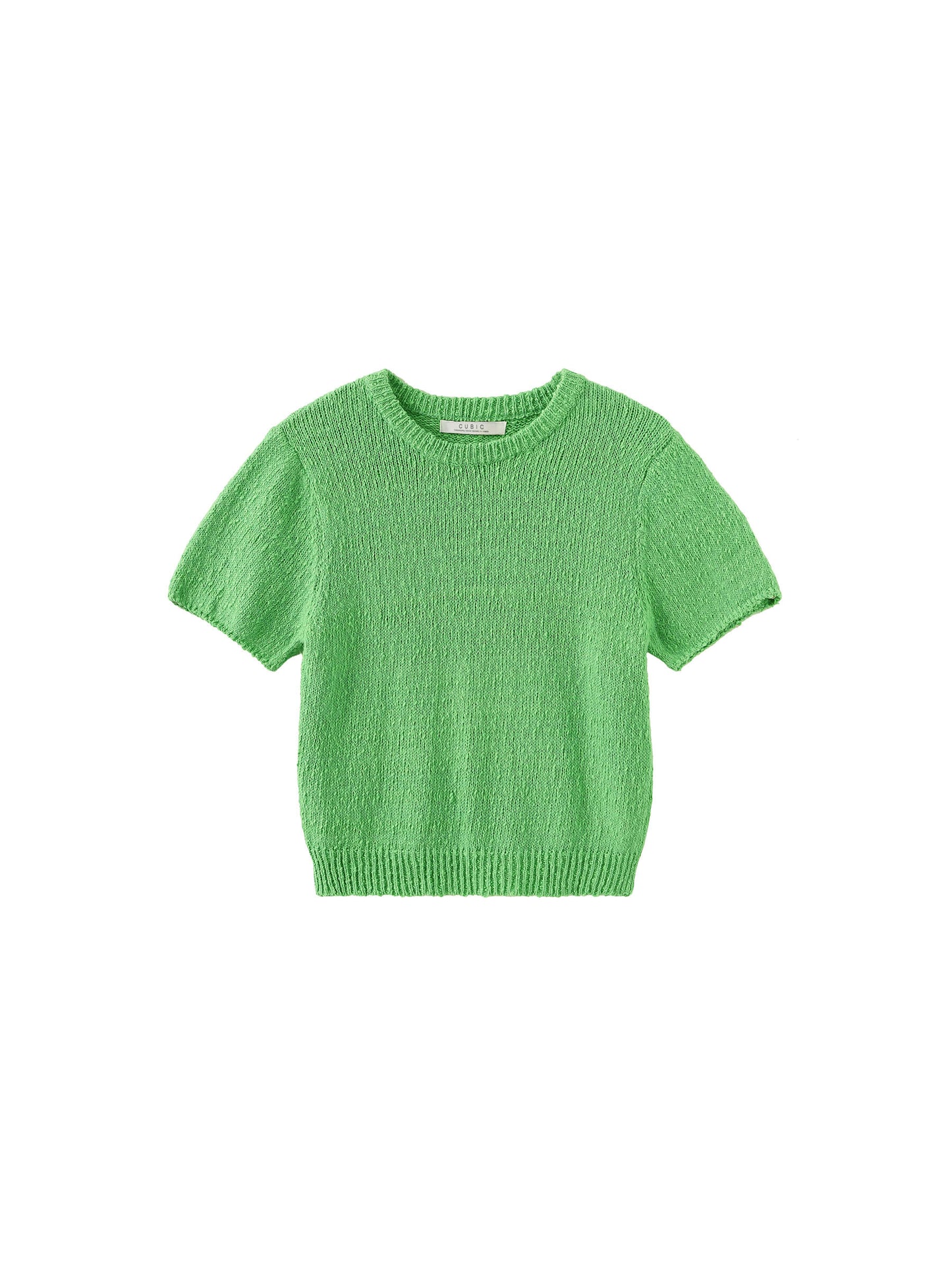 Round Neck Loose Knit T-Shirt