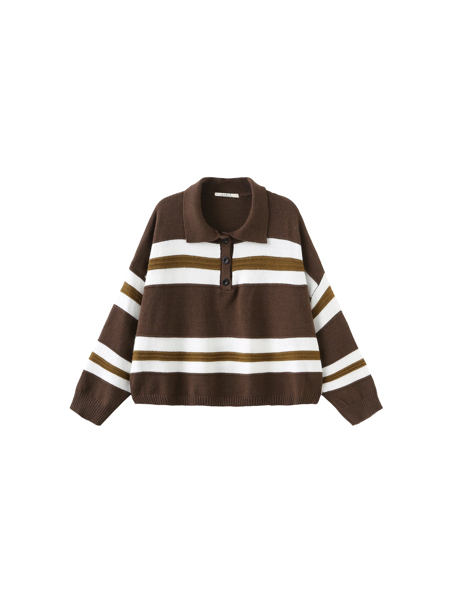 Oversized Contrast Striped Sweater